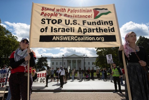 students protest in us against israel 1